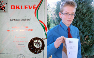 Richárd matematikából is az élen!